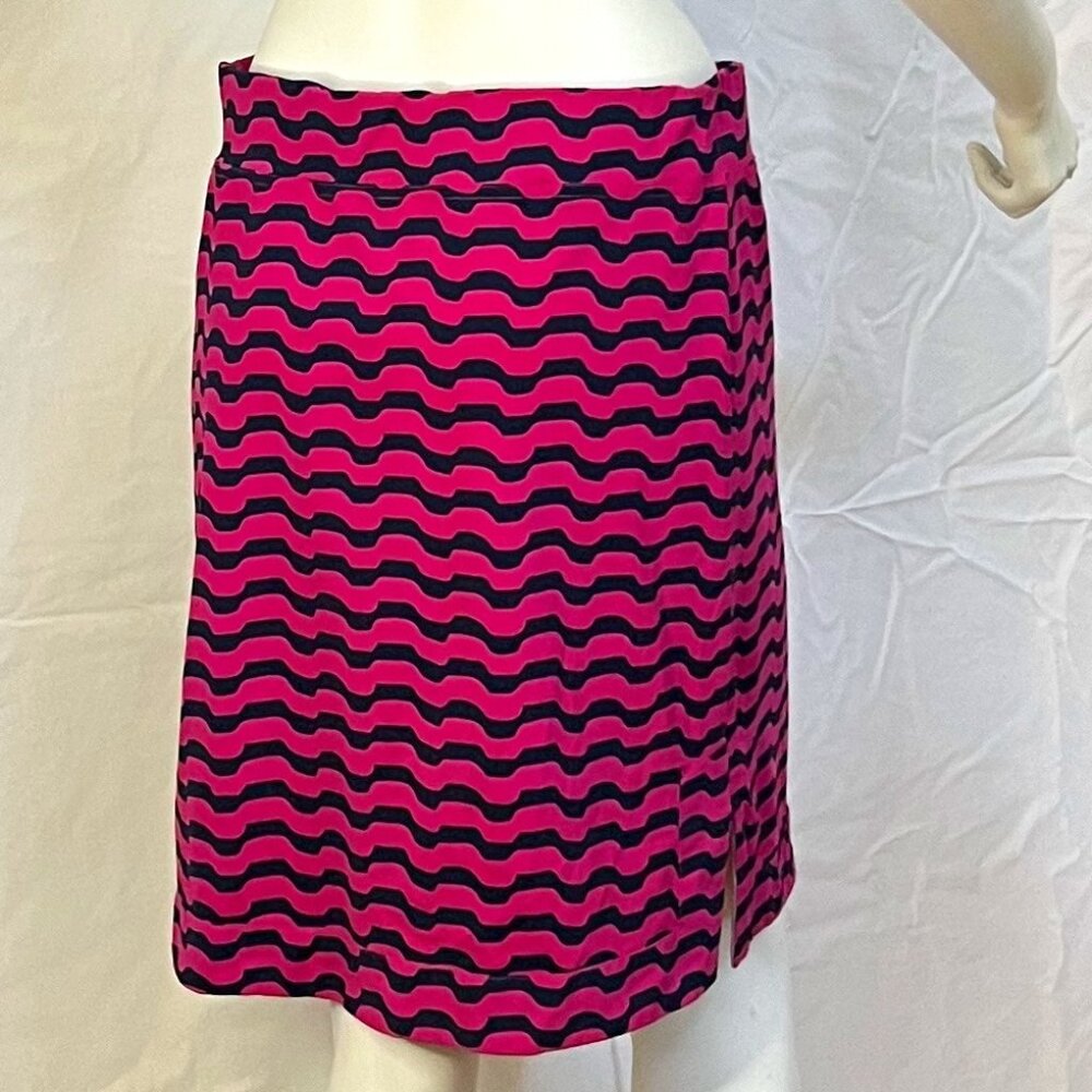 Ellie Kai Size 8 Navy Blue and Hot Pink Mini Skirt, Size 8